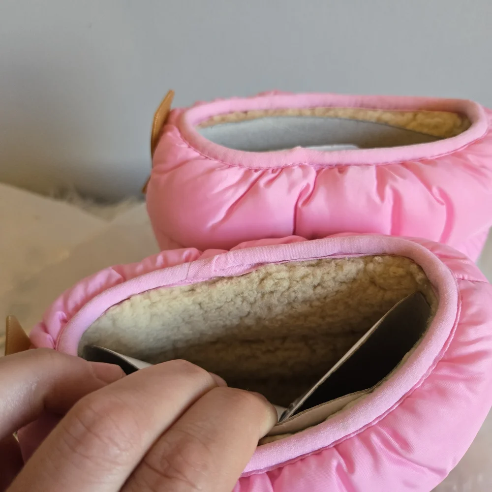 Pink Puffy Winter Crocs Boots